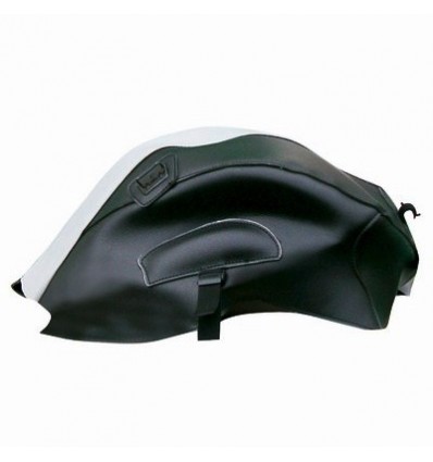 Copriserbatoio Bagster per Yamaha YZF R125 08-18 in similpelle nero opaco e bianco