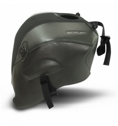 Copriserbatoio Bagster per Yamaha YZF R125 08-18 in similpelle nero opaco e grigio cielo
