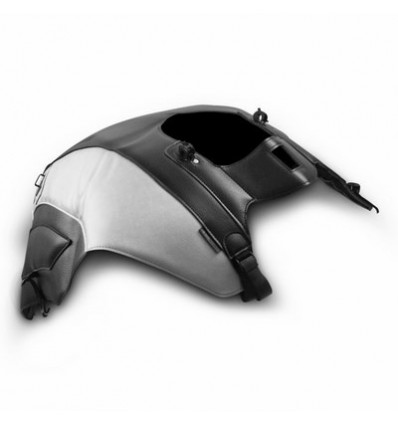 Copriserbatoio Bagster per Ducati Diavel 1200 dal 2011 in similpelle nero, deco e bordo argento
