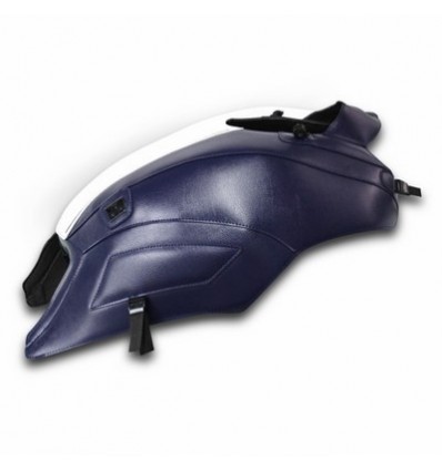 Copriserbatoio Bagster per Ducati Diavel 1200 dal 2011 in similpelle blu e strisce bianche