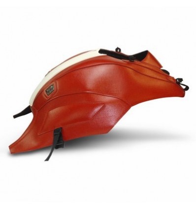 Copriserbatoio Bagster per Ducati Diavel 1200 dal 2011 in similpelle rosso e strisce bianche