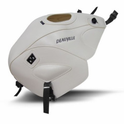 Copriserbatoio Bagster per Honda 700 Deauville 06-11 in similpelle bianco serie limitata