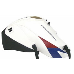 Copriserbatoio Bagster per Honda CB 1000R 08-17 in similpelle bianco, punta blu e rosso scuro