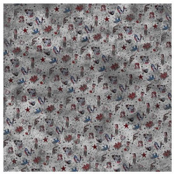 Foulard DMD Helmets Scarver in seta cotone stampato gra