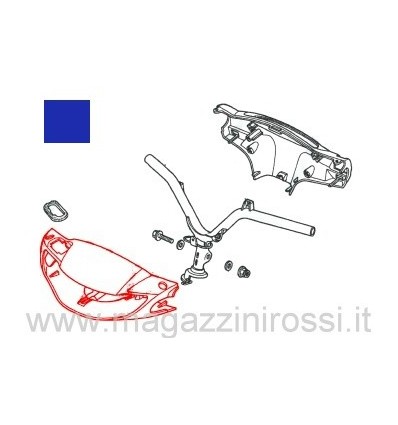 Carenatura faro per Honda Dio ZX dal 1997 blu metallizzato Carenatura faro per Honda Dio ZX dal 1997 blu metallizzato