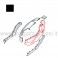 Fiancata laterale sx nera Honda ZX fino 2000