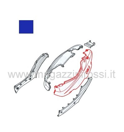 Fiancata laterale sx blu Honda ZX fino 2000 Fiancata laterale sx blu Honda ZX fino 2000