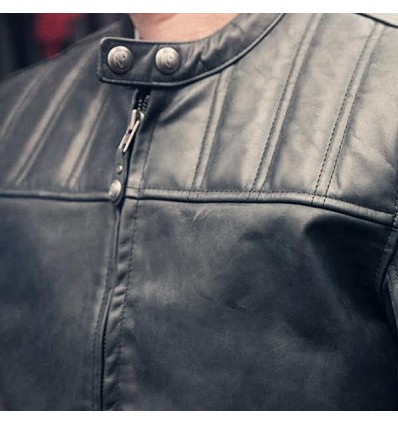 Giacca da moto in pelle Roland Sands Design mod. ENZO COAL Giacca da moto in pelle Roland Sands Design mod. ENZO COAL