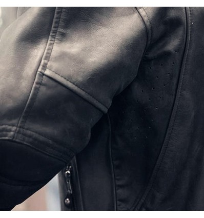 Giacca da moto in pelle Roland Sands Design mod. ENZO COAL Giacca da moto in pelle Roland Sands Design mod. ENZO COAL