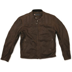 Giacca da moto in pelle Roland Sands Design da uomo mod. ENZO MAHOGANY Giacca da moto in pelle Roland Sands Design da uomo mod. ENZO MAHOGANY