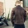 Giacca da moto in pelle Roland Sands Design da uomo mod. ENZO MAHOGANY Giacca da moto in pelle Roland Sands Design da uomo mod. ENZO MAHOGANY