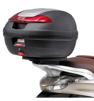 Piastra posteriore Givi per Piaggio Beverly 125-300ie 10-14 e Beverly 350 Sport Touring 12-14 valigie Monolock Piastra posteriore Givi per Piaggio Beverly 125-300ie 10-14 e Beverly 350 Sport Touring 12-14 valigie Monolock