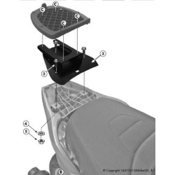 Piastra posteriore Givi per Piaggio Beverly 125-300ie 10-14 e Beverly 350 Sport Touring 12-14 valigie Monolock Piastra posteriore Givi per Piaggio Beverly 125-300ie 10-14 e Beverly 350 Sport Touring 12-14 valigie Monolock