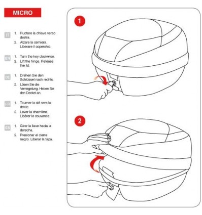 Bauletto Givi Monolock E300 da 30 litri nero Bauletto Givi Monolock E300 da 30 litri nero