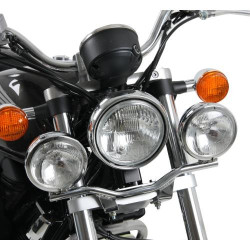 Coppia fari anteriori Hepco & Becker per Honda VT750 S e VT750 RS cromati
