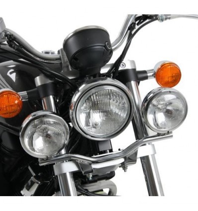 Coppia fari anteriori Hepco & Becker per Honda VT750 S e VT750 RS cromati Coppia fari anteriori Hepco & Becker per Honda VT750 S e VT750 RS cromati
