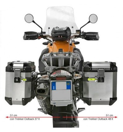 Portavaligie laterale Givi PL684CAM Trekker Outback per BMW R1200 GS 04-12 Portavaligie laterale Givi PL684CAM Trekker Outback per BMW R1200 GS 04-12