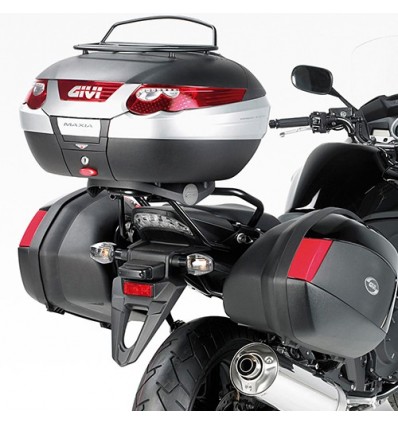 Portapacchino metallico Givi E96 nero per bauletti Maxia E52 e E55 Portapacchino metallico Givi E96 nero per bauletti Maxia E52 e E55