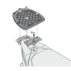 Piastra posteriore Givi per Kymco Agility 125-200 R16 2014 valigie Monolock Piastra posteriore Givi per Kymco Agility 125-200 R16 2014 valigie Monolock