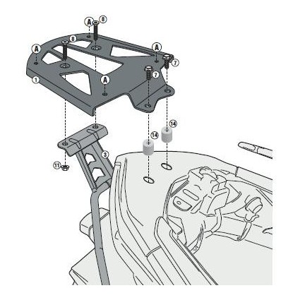 Portapacchi Givi Monolock Yamaha X-Max 125-250 2014 Portapacchi Givi Monolock Yamaha X-Max 125-250 2014
