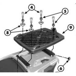 Portapacchi Givi Monokey per Suzuki DL1000 V-Strom 02-11 Portapacchi Givi Monokey per Suzuki DL1000 V-Strom 02-11