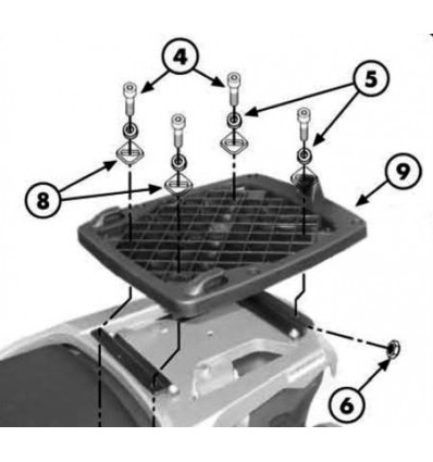Portapacchi Givi Monokey per Suzuki DL1000 V-Strom 02-11 Portapacchi Givi Monokey per Suzuki DL1000 V-Strom 02-11