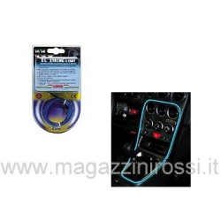 Cavetto elettrico luminescente El String blu 2mt