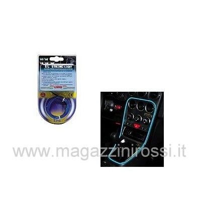 Cavetto elettrico luminescente El String blu 2mt