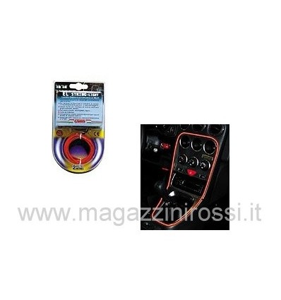 Cavetto elettrico luminescente El String rosso 2mt Cavetto elettrico luminescente El String rosso 2mt