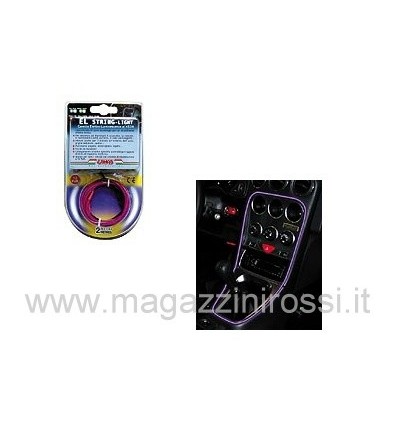 Cavetto elettrico luminescente El String viola 2mt Cavetto elettrico luminescente El String viola 2mt