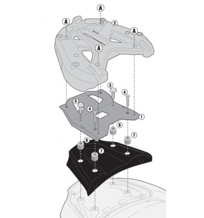 Portapacchi Givi Monokey per Kawasaki J300 Portapacchi Givi Monokey per Kawasaki J300