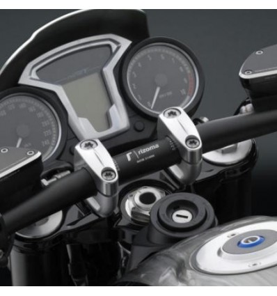 Kit riser superiore Rizoma per BMW R Nine T e R Nine T Scrambler argento Kit riser superiore Rizoma per BMW R Nine T e R Nine T Scrambler argento