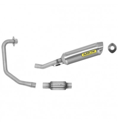Scarico completo Arrow Street Thunder KAT alluminio per Honda CRB 125R 11-13 Scarico completo Arrow Street Thunder KAT alluminio per Honda CRB 125R 11-13
