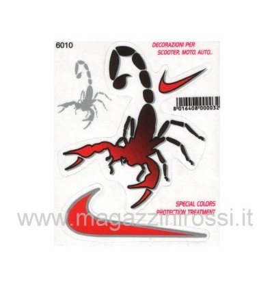 Set piccolo adesivi 4R Scorpione Nike Set piccolo adesivi 4R Scorpione Nike