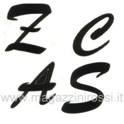 Lettera adesiva stile corsivo nera