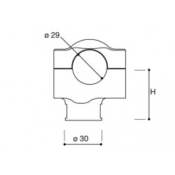 Adattatori universali per manubrio sezione variabile Rizoma AZ403B da 60mm Adattatori universali per manubrio sezione variabile Rizoma AZ403B da 60mm