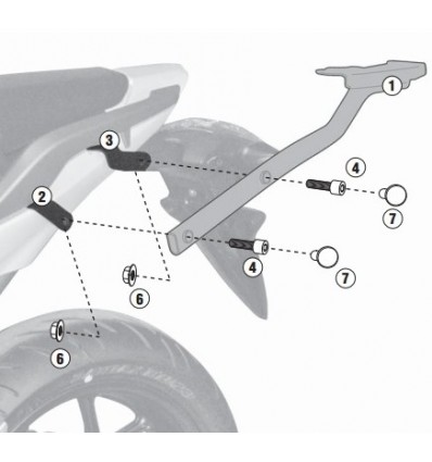 Portapacchi Givi Monorack FZ per Honda NC700S e NC750S Portapacchi Givi Monorack FZ per Honda NC700S e NC750S