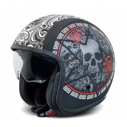 Casco Premier Jet Vintage grafica SK nero opaco Casco Premier Jet Vintage grafica SK nero opaco