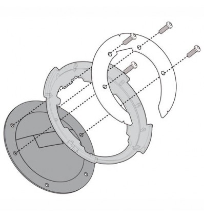 Flangia serbatoio Givi BF09 per borse con sistema Tanklock su moto Ducati Monster 696/796/1100