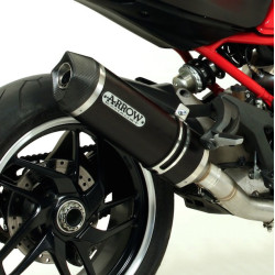 Terminale Arrow Street Thunder Alluminium Dark per Ducati Diavel, Multistrada e Monster 1200 Terminale Arrow Street Thunder Alluminium Dark per Ducati Diavel, Multistrada e Monster 1200