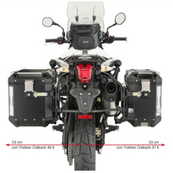 Portavaligie laterale Givi PL6401CAM Trekker Outback per Triumph Tiger 800 e Tiger 800XC