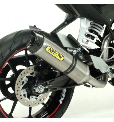 Terminale con raccordo Arrow Street Thunder Titanium per KTM Duke 125-200