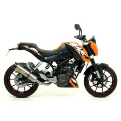 Terminale con raccordo Arrow Street Thunder Titanium per KTM Duke 125-200 Terminale con raccordo Arrow Street Thunder Titanium per KTM Duke 125-200