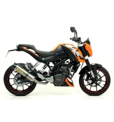 Terminale con raccordo Arrow Street Thunder Titanium per KTM Duke 125-200 Terminale con raccordo Arrow Street Thunder Titanium per KTM Duke 125-200