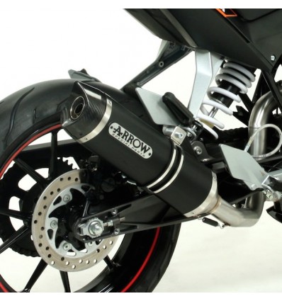 Terminale con raccordo Arrow Street Thunder Alluminium Dark per KTM Duke 125-200