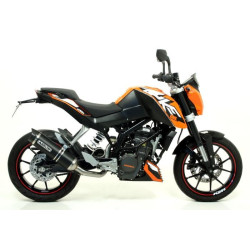 Terminale con raccordo Arrow Street Thunder Alluminium Dark per KTM Duke 125-200 Terminale con raccordo Arrow Street Thunder Alluminium Dark per KTM Duke 125-200