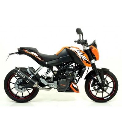 Terminale con raccordo Arrow Street Thunder Alluminium Dark per KTM Duke 125-200 Terminale con raccordo Arrow Street Thunder Alluminium Dark per KTM Duke 125-200