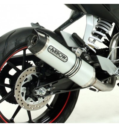 Terminale con raccordo Arrow Street Thunder Alluminium per KTM Duke 125-200