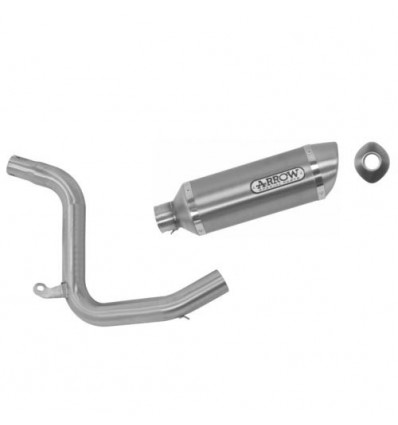 Terminale con raccordo Arrow Street Thunder Alluminium per KTM Duke 125-200