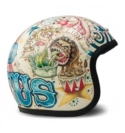 Casco DMD Helmets serie Vintage grafica Circus Casco DMD Helmets serie Vintage grafica Circus